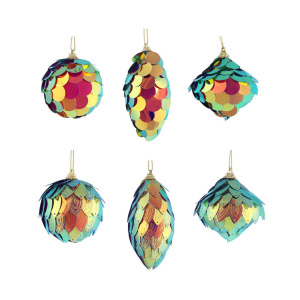 Подвесное украшение  8 см "Ассорти" сине-голубой, 6 видов