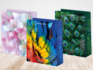 Пакет подар. бумажн. 26*32*10 см, 157гр/м Микс