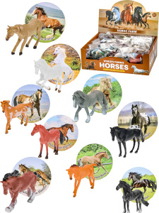 Резиновые животные "Лошадь" ассорти 23см