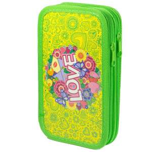 Пенал 2 отд. (190*105)  Цветочки, лам., тканевый торец