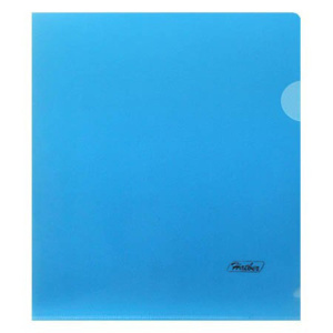 Папка уголок А5 прозр. плотн. 0,18мм синяя