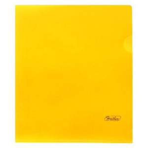 Папка уголок А5 прозр. плотн. 0,18мм жёлтая