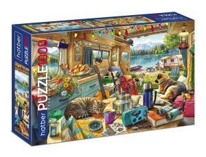 Пазлы 1000 элементов  680*480мм. "Уютный кемпинг" Premium