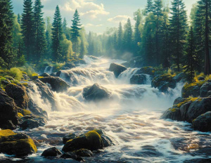 Календарь Трио металл+объем  295*720мм на 2026г. Речные пороги