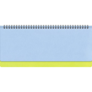 Планинг недат. (310*135) к/з "VIVELLA  BICOLOUR" Голубой/салатовый, 112стр,гребень.