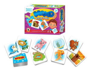 Игра Мемо "Кто где живет?" 32 карточки 3+