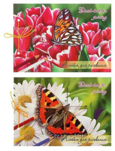 Альбом А4 40л сутаж "Бабочки"  пл. 100 гр/м