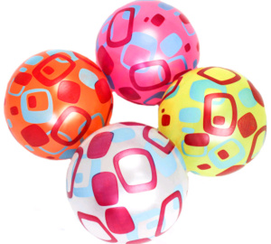 Мяч детский 22см "Веселье" ассорти НЕ НАДУТЫЙ