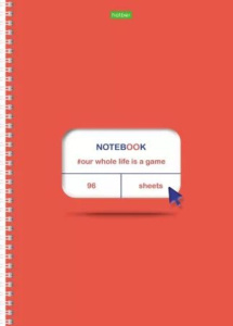 Тетрадь А4  96л кл. гребень Hatber !СУПЕРЭКОНОМ! "Клик" тиснение, белизна 80%