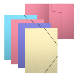 Папка на резинке А4 0,6мм Matt Pastel, ассорти