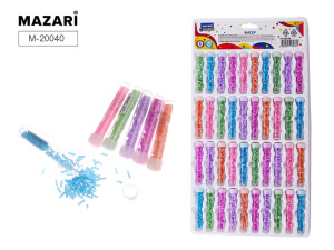 Бисер для декорат.работ, в пласт.тубах, ассорти 6 цветов, 4мм*6гр.