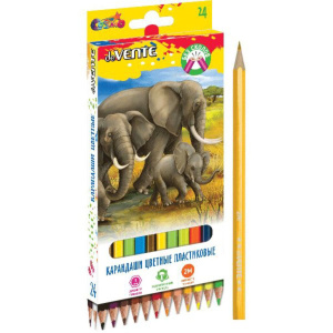 Карандаши цвет. 24цв "Животный мир"  2М, пластиковые