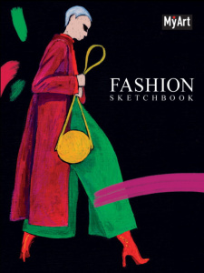 Скетчбук А5  40л., гребень, 150гр/м2 "MyArt. Fashion. Модель с сумкой" тв.подл.