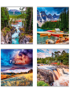 Тетрадь А5  96л ЛИН. Проф-Пресс "Земной рай" белизна 100%