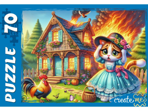 Пазлы   70 элементов  237*330мм. "Кошкин дом"