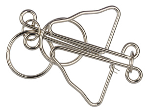 Головоломка металлическая 1 шт "Бабочка" 6 элемент.