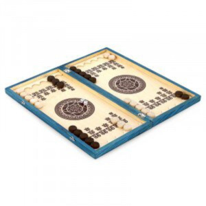 Нарды малые цветные (деревянные фишки)