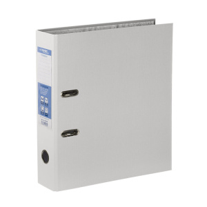 Регистратор А4  75мм PVC, Classic, белый, карман