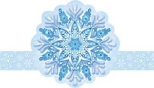 Карнавальная маска картон "Снежинка"