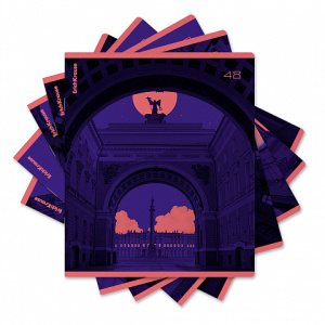 Тетрадь общая ученическая ErichKrause Neonsburg, 48 листов, клетка, печать пантоном_MIX-PACK