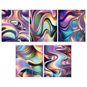 Тетрадь А5 48л кл. Полиграф Принт "Нежные разводы" софт-тач, белизна 100%