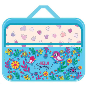 Папка для труда A4 1отд. с ручками Весенние птички