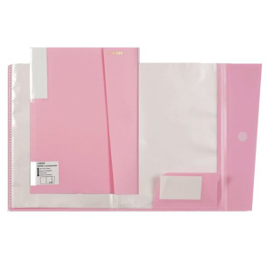 Папка файл  20лист 0,50мм, А3 с клапоном, розовая