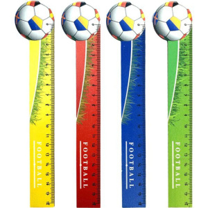 Линейка 20,5 см ,"Football" дерево с рисунком,