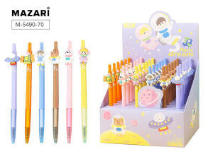 Ручка гелевая автомат. "Pace dream" синяя, ассорти, 0,5мм