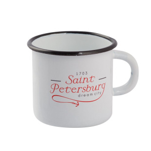 Кружка сувенирная металл. эмаль "Санкт-Петербург.Мал.якорь"