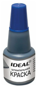 Краска штемпельная IDEAL 24мл, синяя, на водной основе
