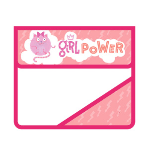 Папка д/тетрад. А5 (230*190*50) 2отд. на липучке, пластик "Girl power"