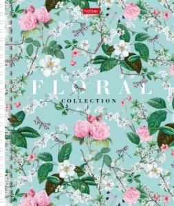 Блокнот А5 7БЦ гребень  96л "Floral collection" кл.
