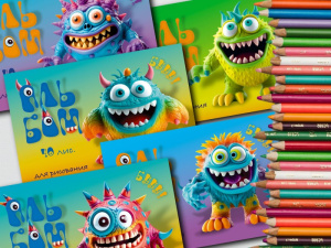 Альбом А4 20л скоба "БУУУ!" твин-лак.