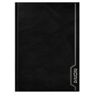 Ежедневник дат. 2024г А5 160л., 7БЦ, бумвинил "Черный" тисн.фольгой