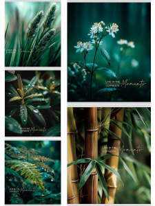 Тетрадь А5 48л кл. Проф-Пресс "Растительная тема" обл.мел.бум.