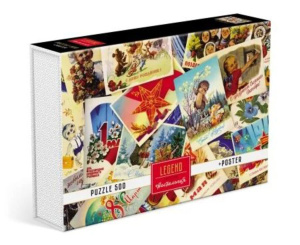 Пазлы  500 элементов  480*330мм. "LEGEND Ностальгия. Открытки" + постер, в подар.уп-ке