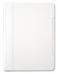 Скоросшив. пласт. прозр. верх.  белый, 0.12/0.16