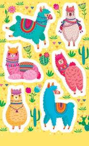 Набор наклеек  "Лама" 9*15см