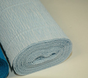 Бумага флористическая 50*250 180 г/м рулон креп Светло-голубая