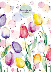 Еженедельник недат. А5 128л., 7БЦ "Тюльпаны" выб.УФ-лак