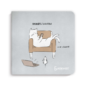 Блокнот 170*170мм  40л скоба "Релакс" мат.лам., выб.УФ-лак, диз.блок