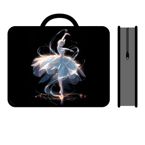 Папка А4 (330*260*75) с ручками, молния, пластик "Принцесса"