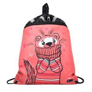 Мешок для обуви 1 отд, 360*480, карман, светоотр. "Хорек"