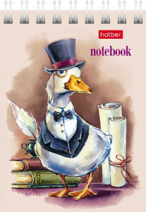 Блокнот А7  40л гребень "GUSSI" клетка