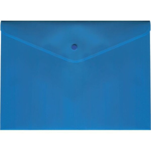 Конверт на кнопке А3 0,18мм полупрозрачный, синий