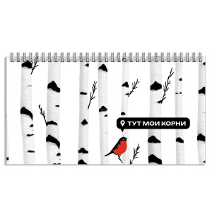 Планинг недат. 165*85мм  64л., гребень "Береза" мат.лам., выб.УФ-лак