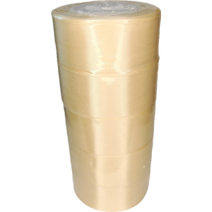 Лента упаковочная атласная 40мм, 22 м бежевая (5шт/уп)