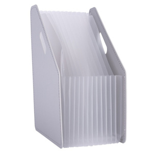 Накопитель  д\бумаг верт. с 13 прозр.отд.,складной серый