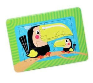 Пазл-рамка 145*100мм. 4 элемента "Птички"